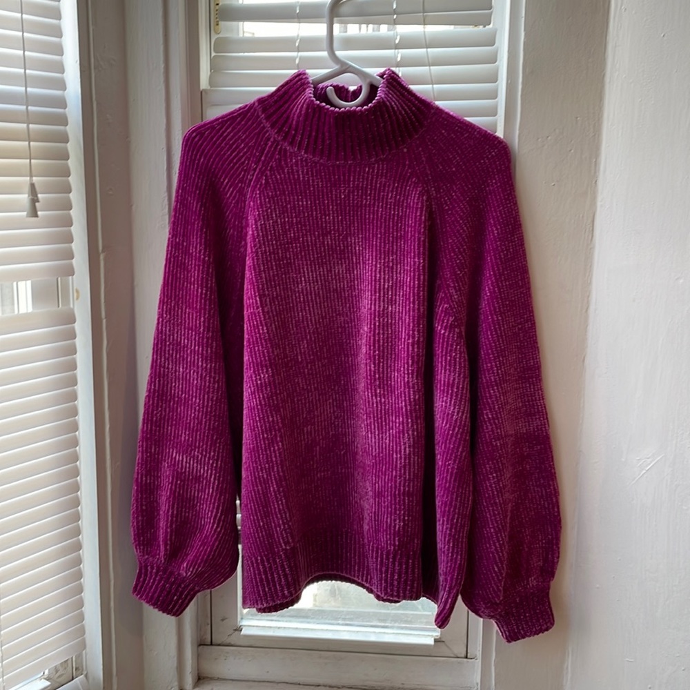 Loft Velour Mock-neck Sweater